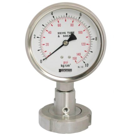 DIN11851 Bağlantılı Diyaframlı Manometre PDT105