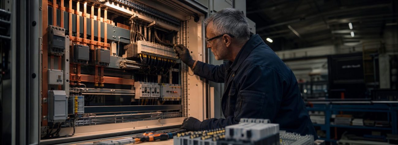 Endüstriyel elektrik panosu imalatında düzenli kablolama ve komponent kontrolü